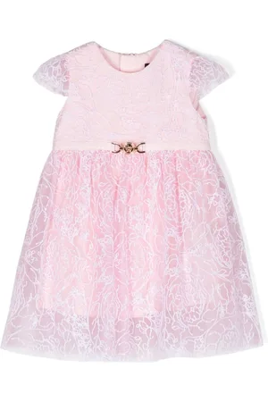 VERSACE Barocco Flocked Tüllkleid