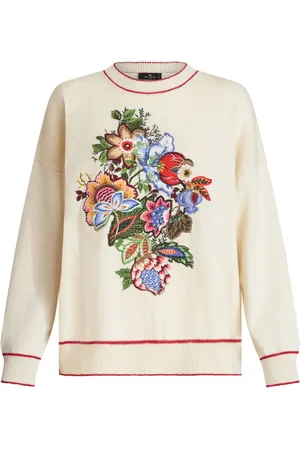 Etro Pullover mit aufgestickten Blumen