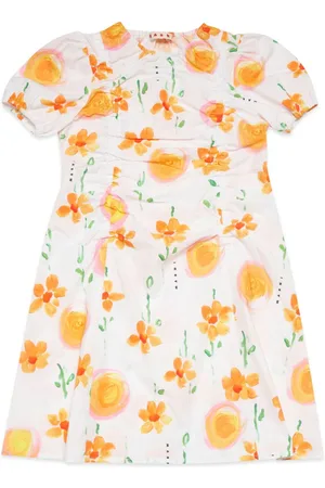 Marni Sunny Day Popeline-Kleid mit Blumen-Print