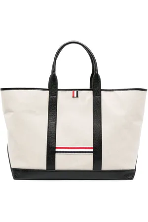 Thom Browne Mittelgroßer Shopper mit RWB-Streifen