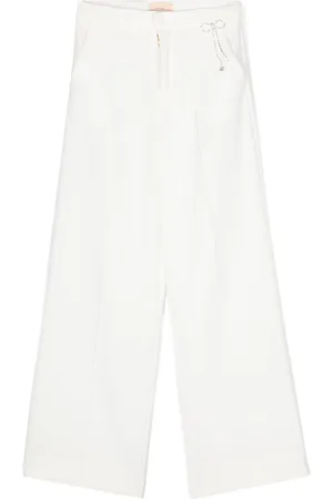 Elisabetta Franchi High-Waist-Hose mit weitem Bein