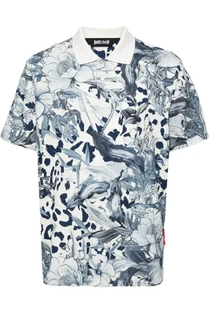 Roberto Cavalli Poloshirt mit Blumen-Print