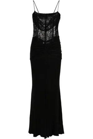Alessandra Rich Maxikleid mit Spitzeneinsatz