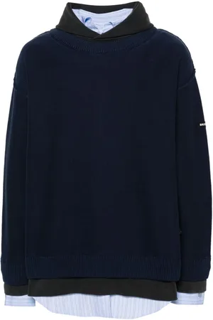 Balenciaga Hoodie im Layering-Look mit Logo-Patch