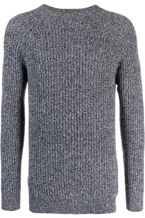 Johnstons Of Elgin Gerippter Pullover aus meliertem Kaschmir