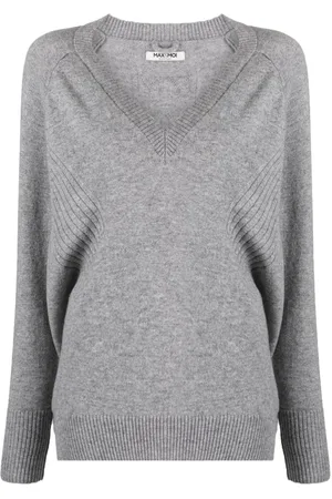 MAX & MOI Kaschmirpullover mit V-Ausschnitt