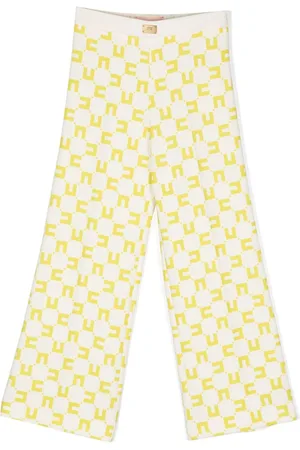 Elisabetta Franchi Bundfaltenhose mit Monogramm-Print