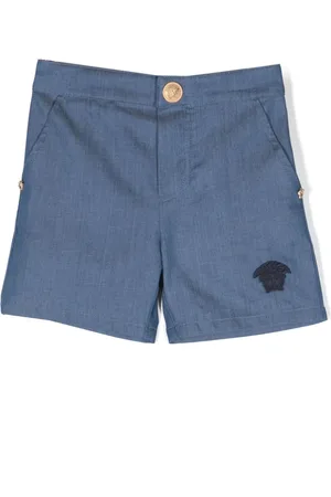VERSACE Bestickte Chambray-Shorts