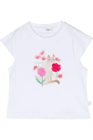 Il gufo T-Shirt mit Katzen-Print