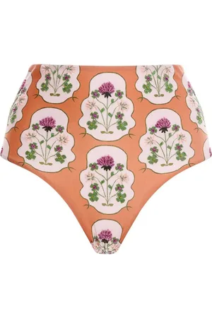 Agua by Agua Bendita Magenta Trébol Bikinihöschen mit Logo-Stickerei