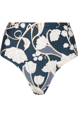 Agua by Agua Bendita Magenta Perla Bikinihöschen mit Blumen-Print