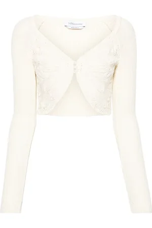BLUMARINE Cropped-Cardigan mit Stickerei
