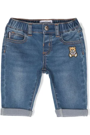 Moschino Stretch-Jeans mit Teddy-Patch
