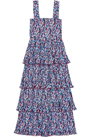 Ganni Midikleid mit Blumen-Print