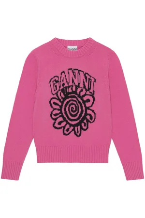 Ganni Pullover mit Blumenmotiv