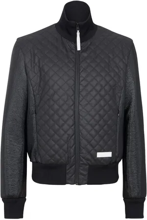 Balmain Gesteppte Bomberjacke mit Logo-Patch
