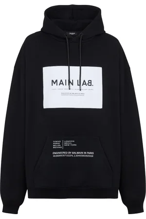 Balmain Hoodie mit Logo-Patch