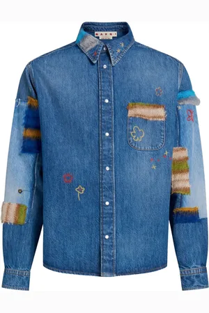 Marni Jeanshemd mit Stickerei