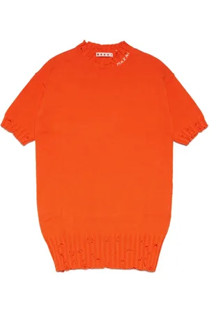 Marni Gestricktes Kleid mit Logo-Stickerei