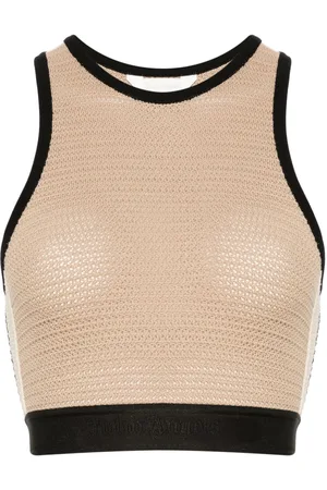 Palm Angels Gestricktes Tanktop mit Logo-Streifen