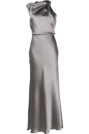 Amsale Asymmetrisches Abendkleid aus Satin