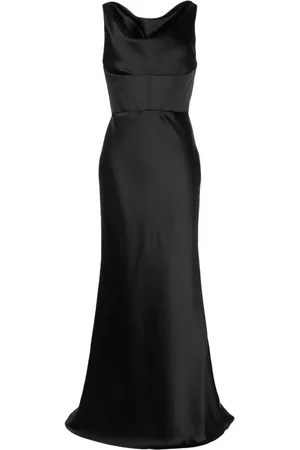 Amsale Abendkleid mit Wasserfall-Kragen