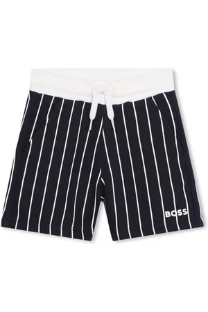 HUGO BOSS Gestreifte Shorts mit Logo-Print