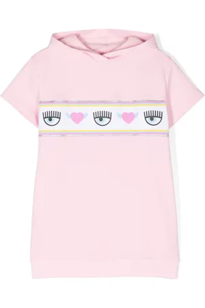 Chiara Ferragni Kapuzenkleid mit Logo-Streifen