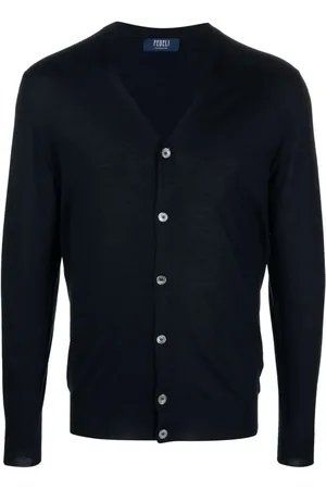 FEDELI Cardigan mit V-Ausschnitt