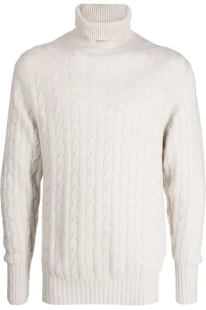 N.PEAL Rollkragenpullover mit Zopfmuster
