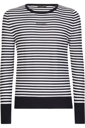 Dolce & Gabbana Gestreifter Pullover mit Logo-Stickerei