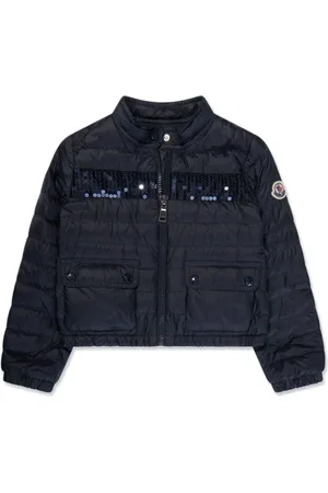 Moncler Gefütterte Jacke mit Logo-Applikation