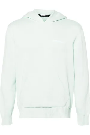 Palm Angels Gestrickter Hoodie mit Logo-Stickerei