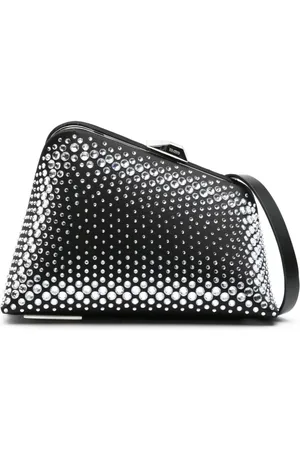 The Attico Midnight Clutch mit Strassverzierung
