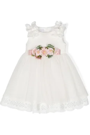 COLORICHIARI Kleid mit Blumenapplikation