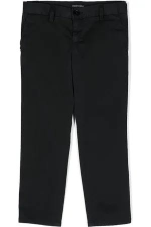 Emporio Armani Halbhohe Straight-Leg-Chino