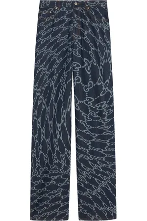 Gucci Lockere Jeans mit welligem GG-Print