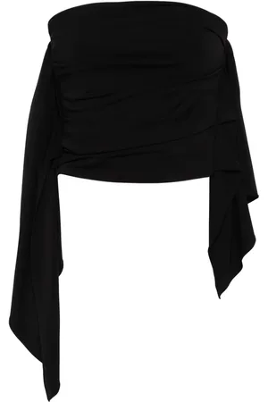 The Attico Schulterfreies Cropped-Top mit Drapierung