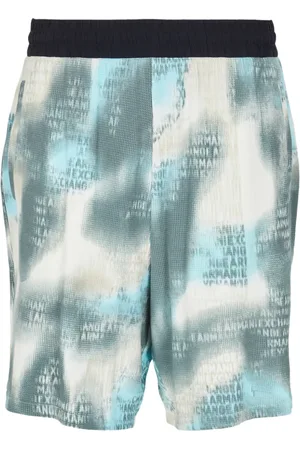 Armani Exchange Shorts aus Stretch-Jersey mit Logo-Print