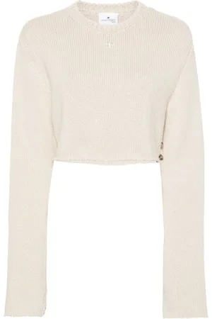Courrèges Cropped-Pullover mit Logo-Stickerei