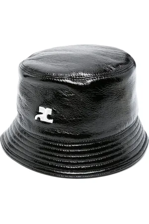 Courrèges Lack-Fischerhut mit Logo-Stickerei