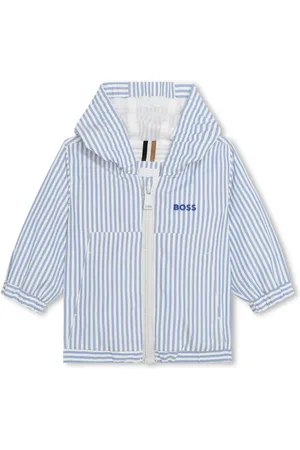 HUGO BOSS Gestreifter Windbreaker mit Logo-Print