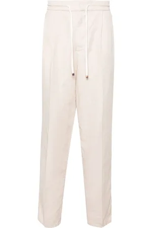 Brunello Cucinelli Leinengemisch-Chino mit Kordelzug