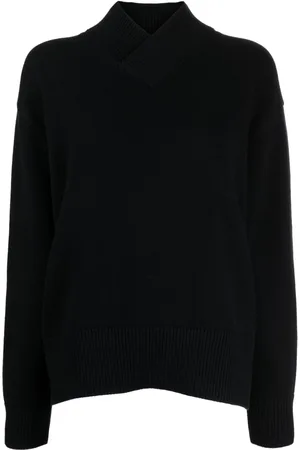 STUDIO NICHOLSON Strickpullover mit überkreuztem Kragen