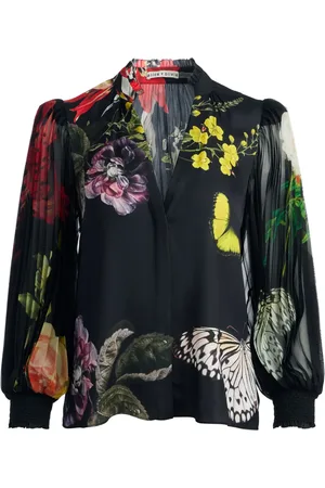 ALICE+OLIVIA Bluse mit Blumen-Print