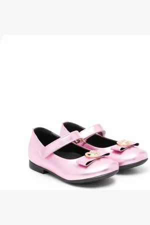 VERSACE Ballerinas im Metallic-Look mit Medusa-Schild