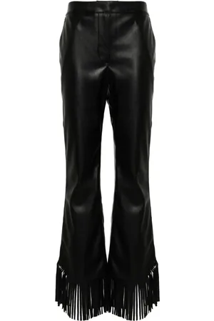 Twin-Set Cropped-Bundfaltenhose mit Spitzenbesatz
