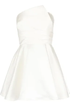 Amsale Asymmetrisch drapiertes Minikleid