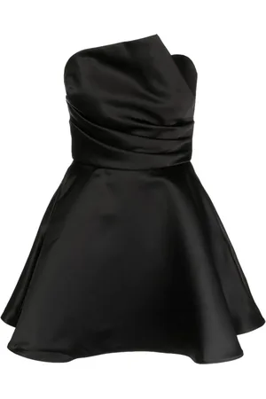 Amsale Asymmetrisch drapiertes Minikleid