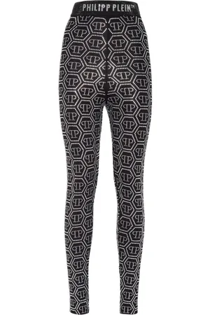 Philipp Plein High-Waist-Leggings mit Monogramm